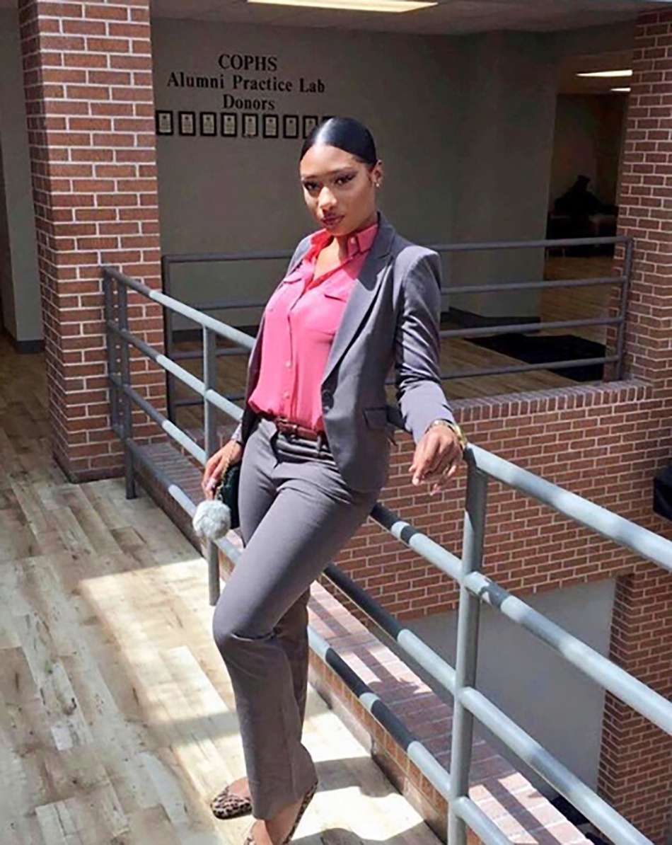 Well a new picture was just released that seems to challenge megan's assertion that her body is 100% natural. Megan Thee Stallion In School For Late Mom I Want Her To Be Proud People Com