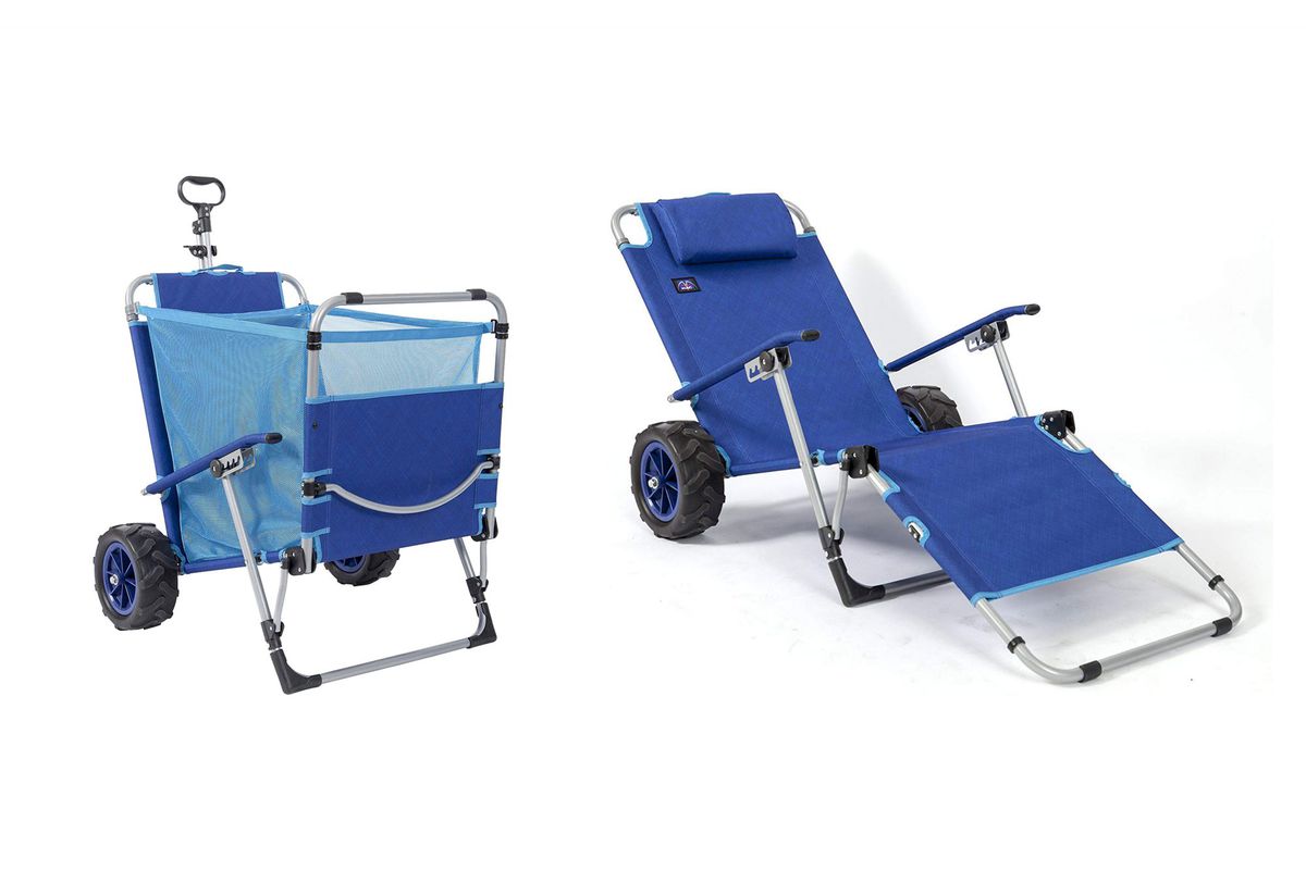 These chairs are great if you are redorating a guest room or even a nursery! This Beach Chair Converts Into A Wagon And Cart Southern Living