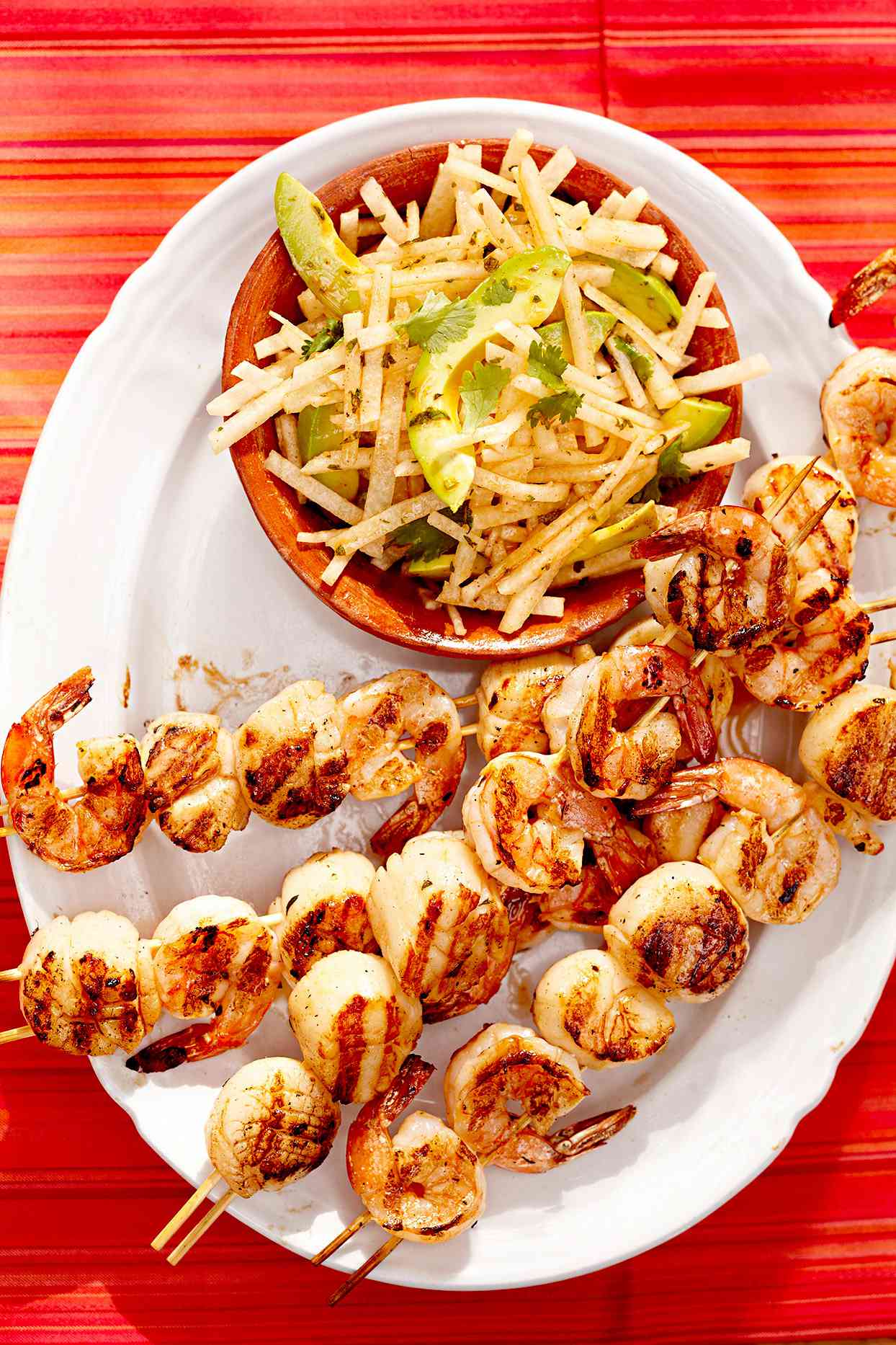 Grilled Drunken Shrimp and Scallop Skewers Better Homes & Gardens