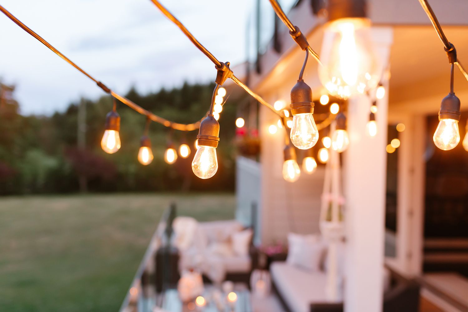 48ft globe led string light has 24 suspended sockets, 24 1w g40 led bulbs, and extra 1 spare bulb, each 2 feet apart. 7 Best Solar Lights For Your Outdoor Space In 2021 Better Homes Gardens