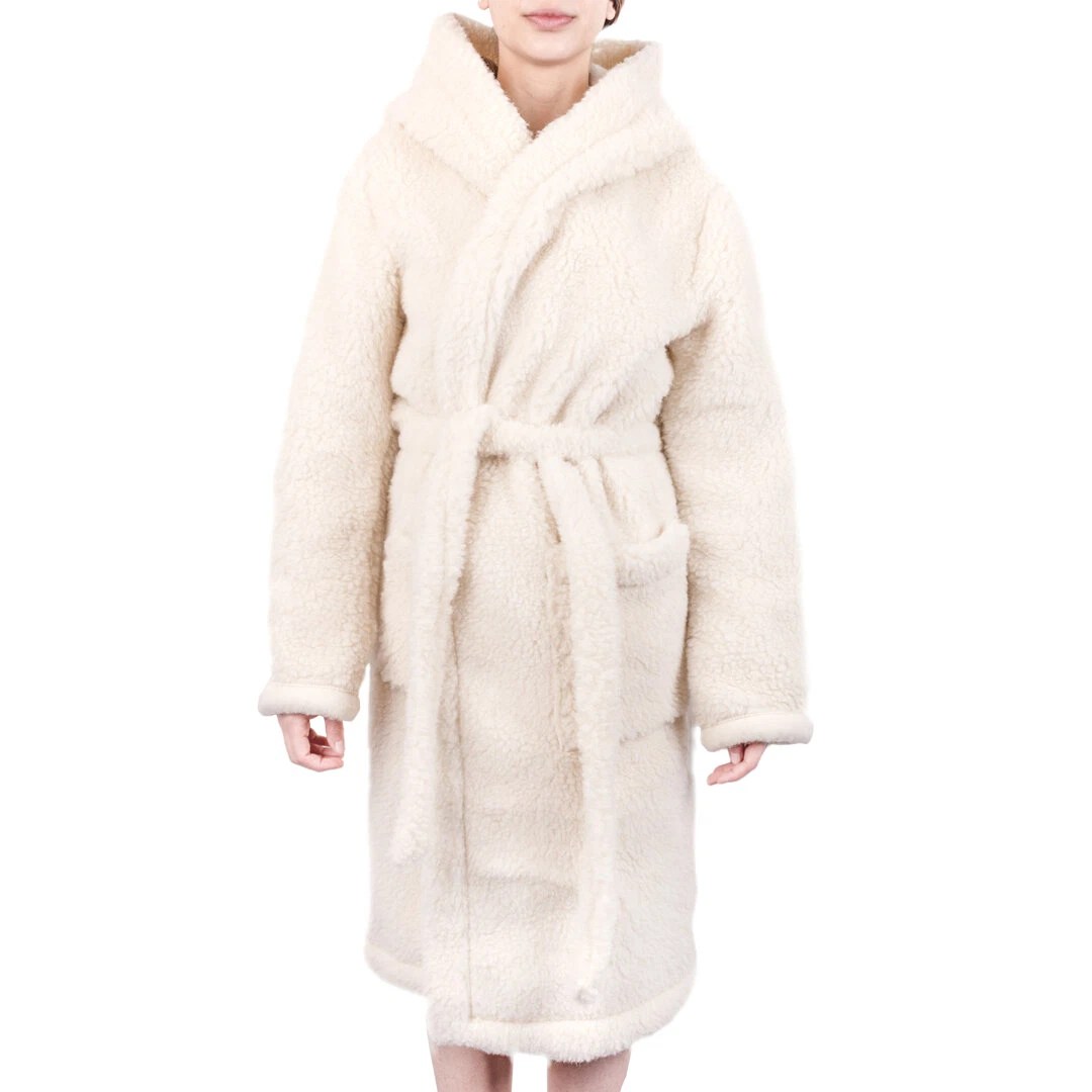 Wool Bathrobe Natural