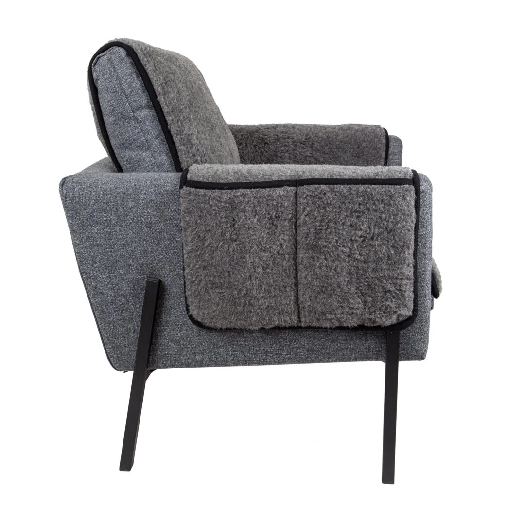 Armchair Seat Cover Grey