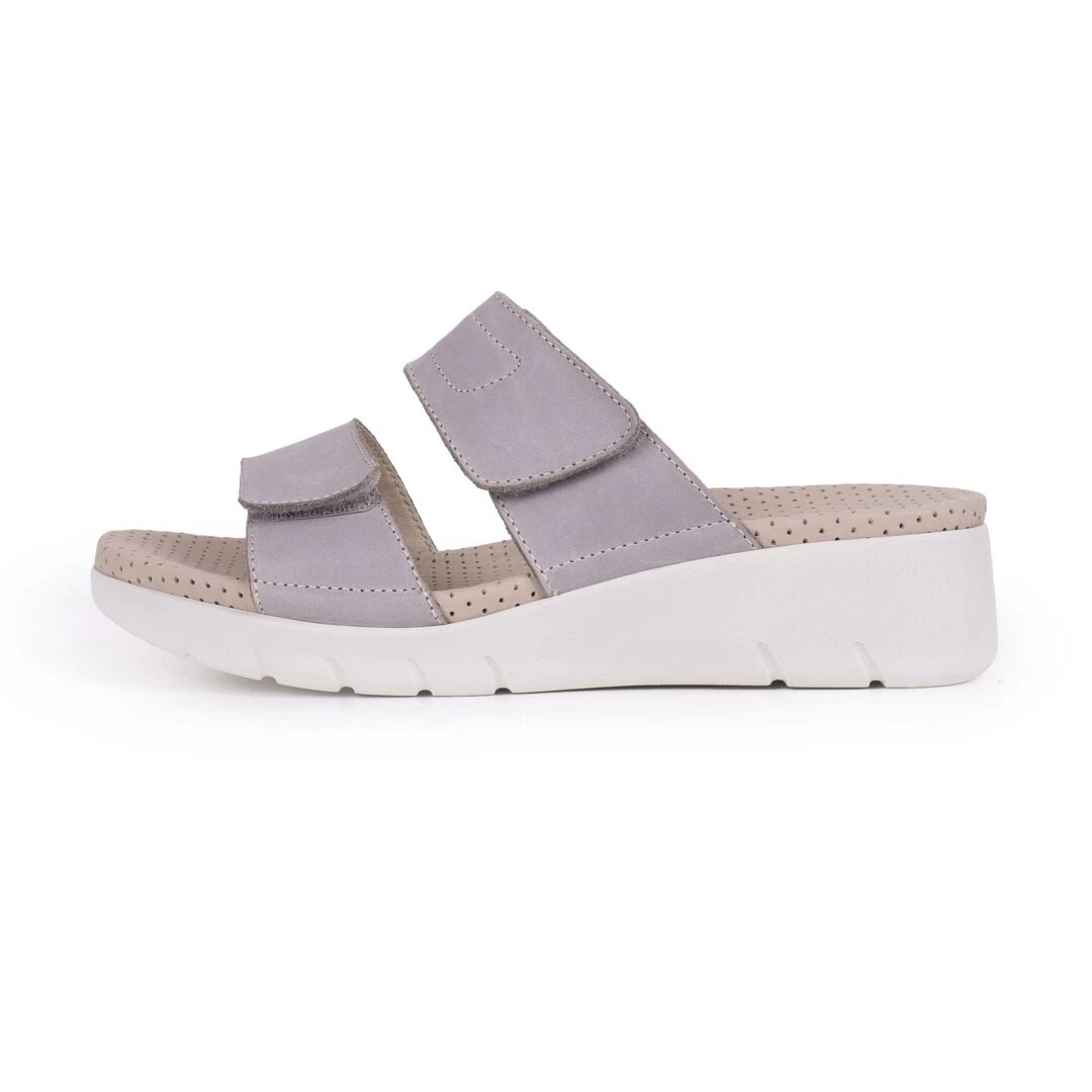 Women's leather slipons “Adina“ Grey