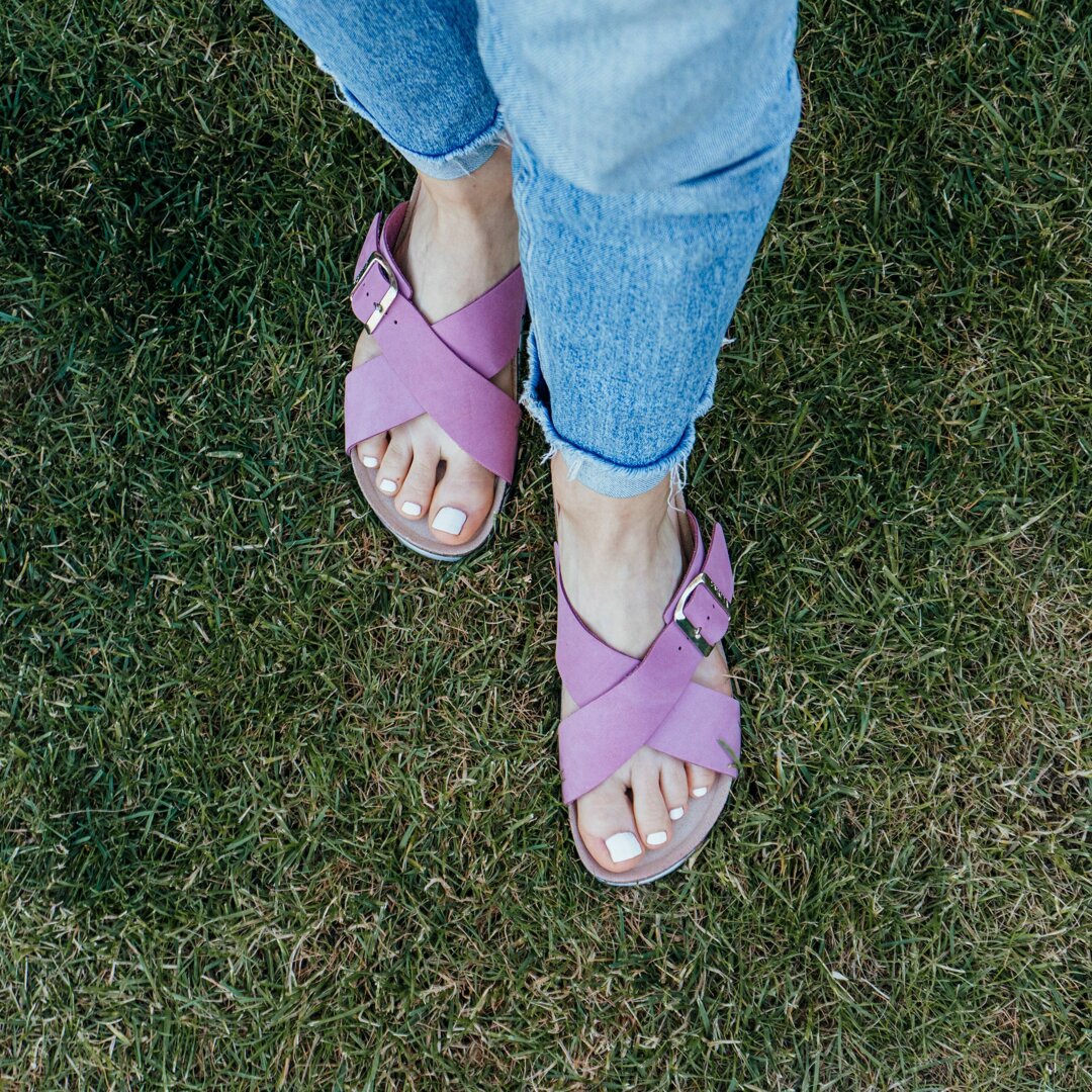 Women's anatomical cork slipons “Martina“ Pink
