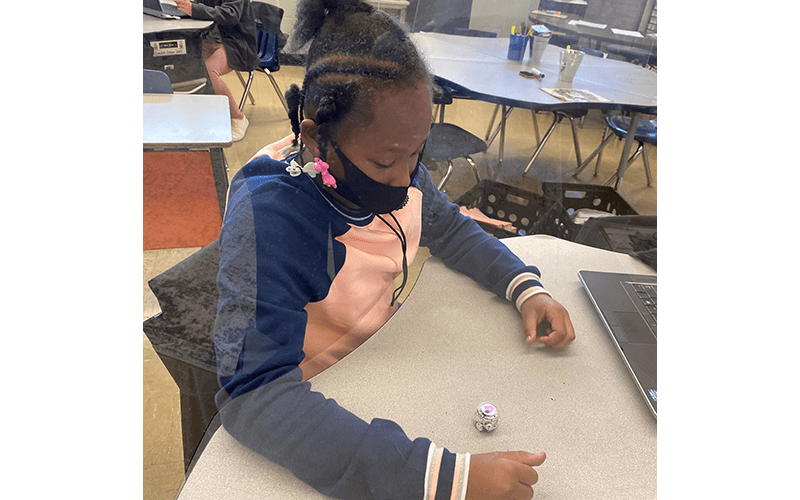 December Educator of the Month STEAM Lead Teacher Sharon Clark Ozobot