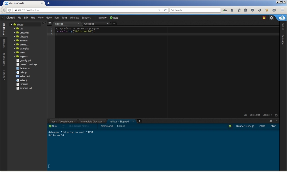Cloud9 IDE Programming the BeagleBone
