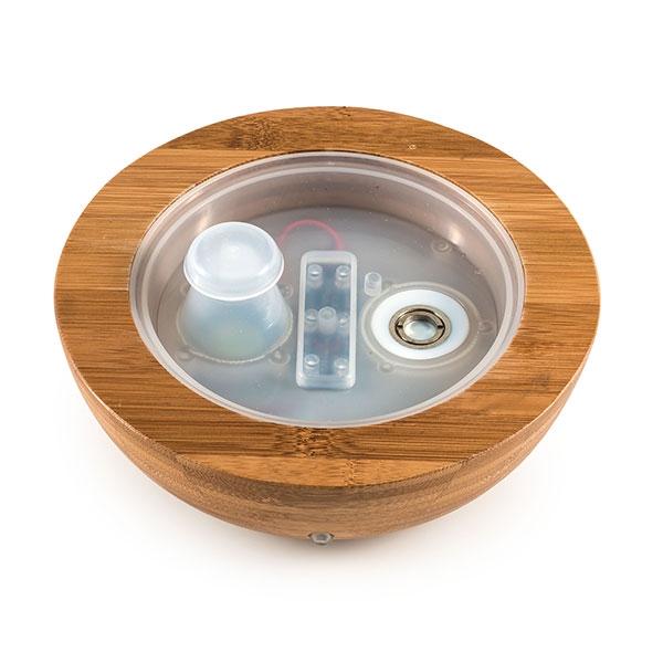 Aroma Diffuser aus Glas/Bambus, mit Farbwechsel,