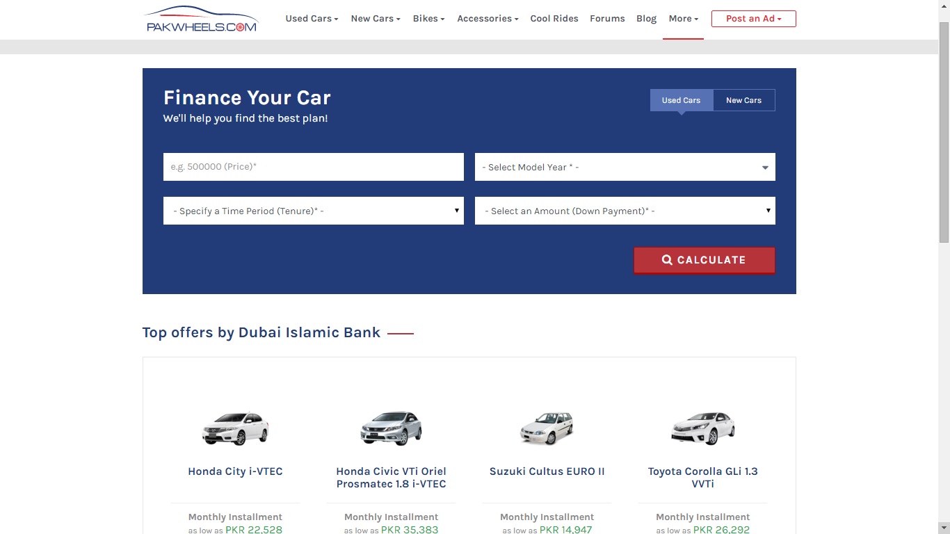PakWheels Car Finance Section Can Help You Get The Car Of Your Dreams