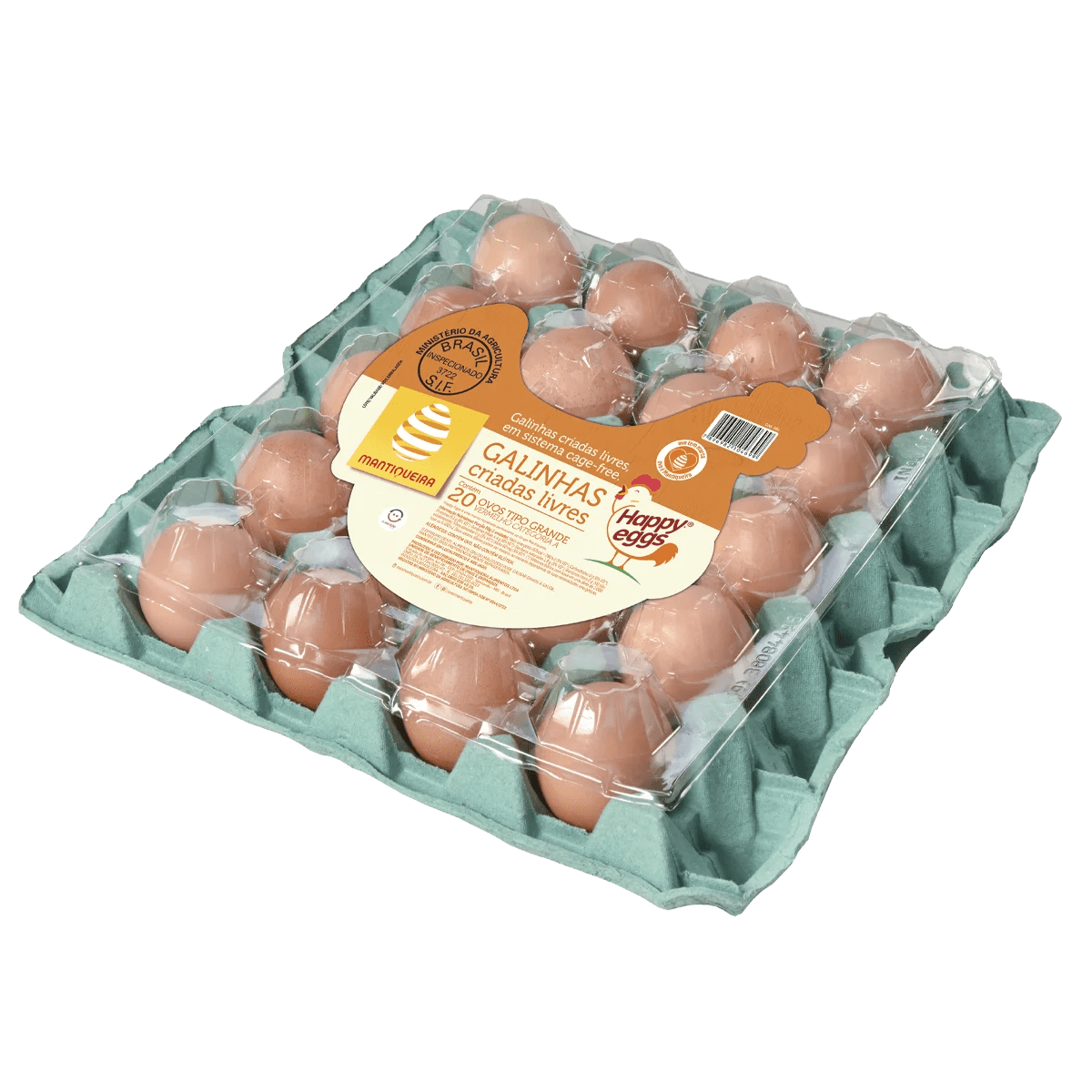 Ovo Grande Vermelho Happy Eggs MANTIQUEIRA Bandeja com 20 Pão de Açúcar