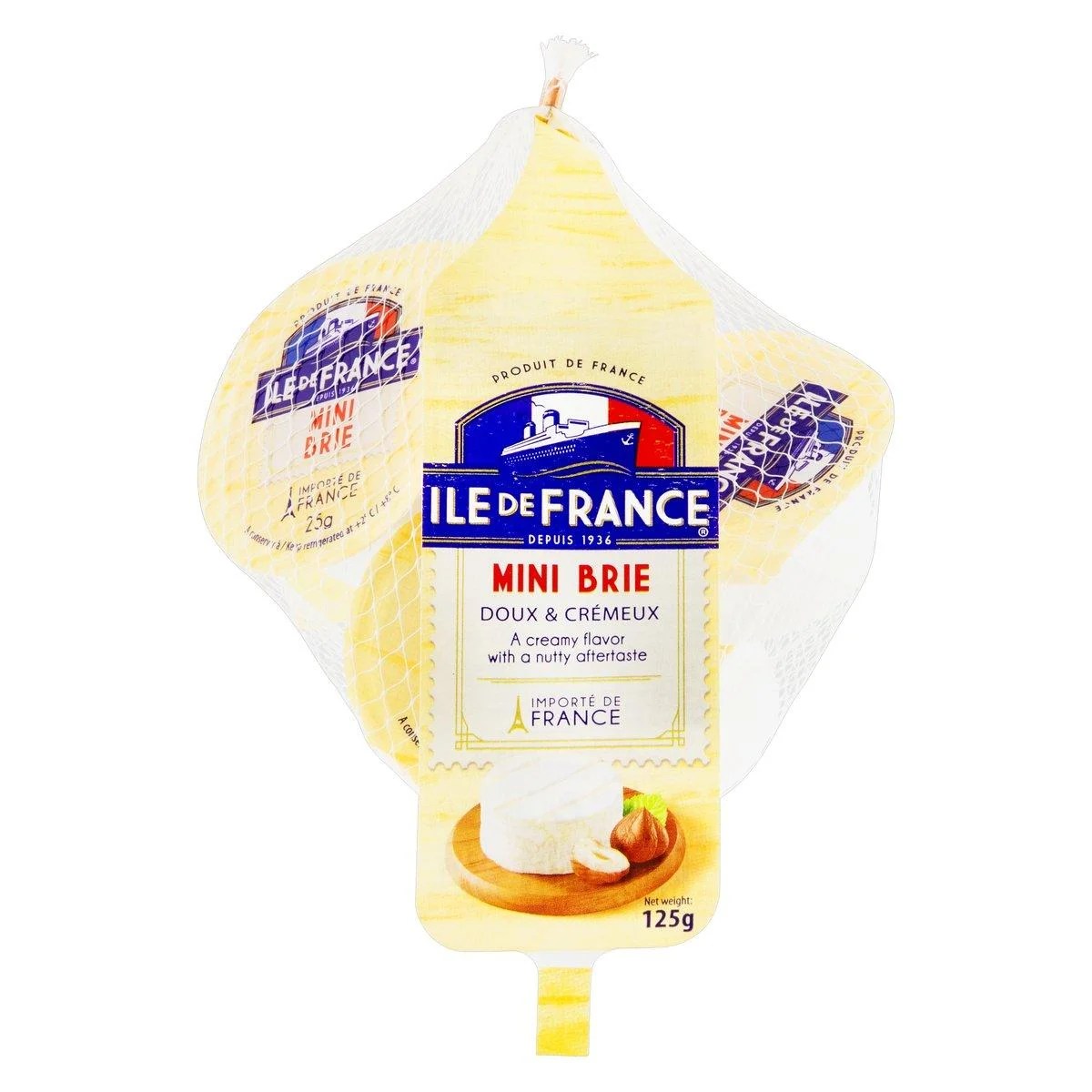 Queijo Mini Brie Ile de France 125g 5 Unidades Pão de Açúcar