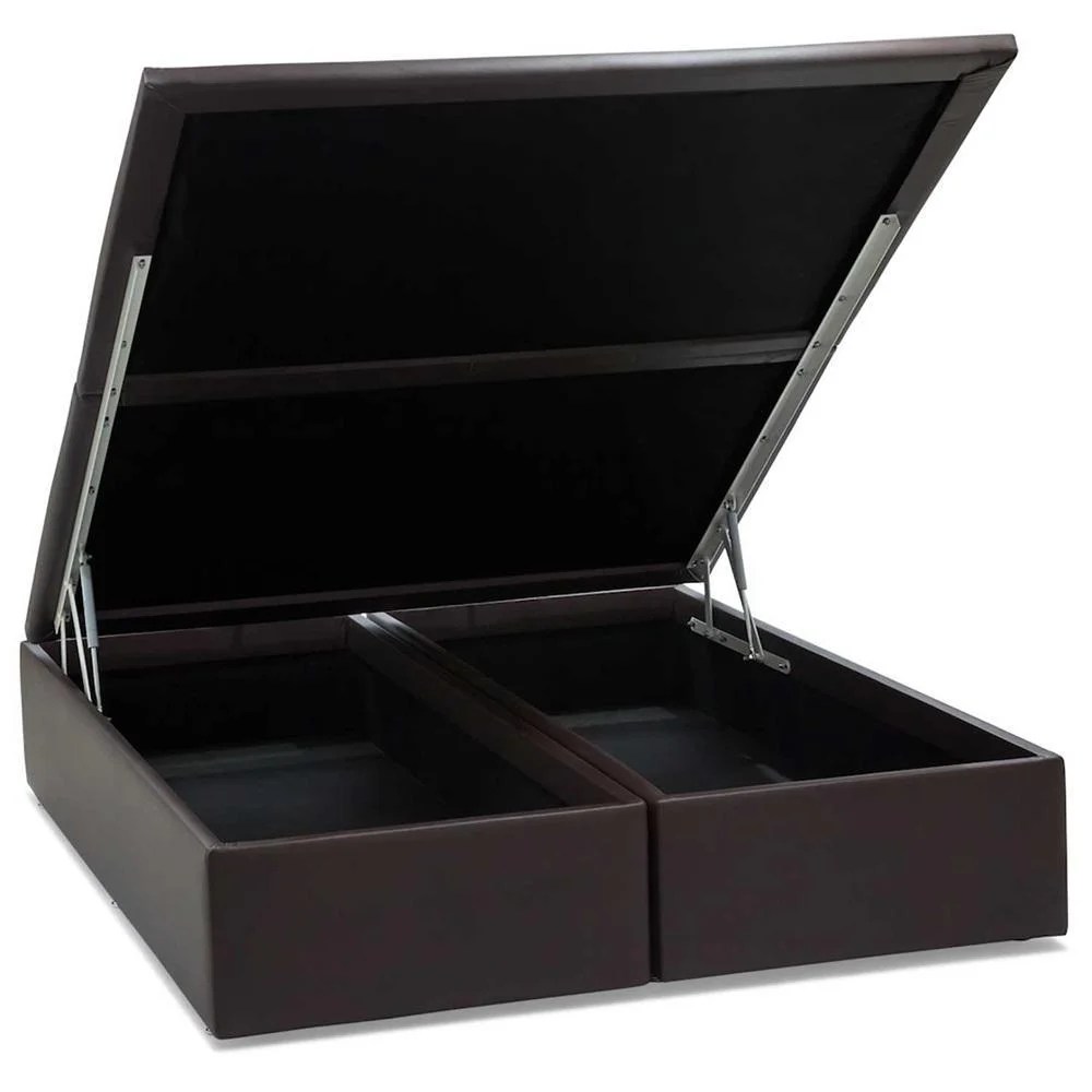 Base para Cama Box King Americana com Baú Marrom Pão de Açúcar