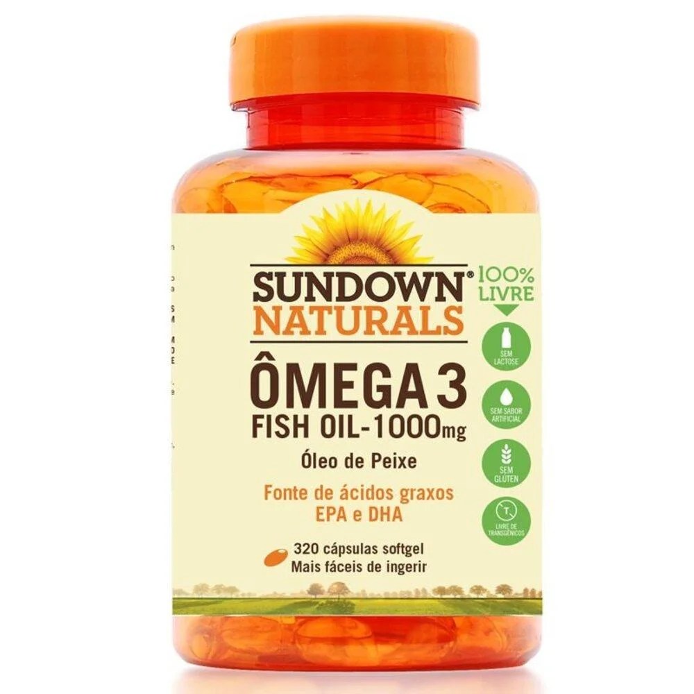 Ômega 3 Fish Oil 1000mg Sundown 320 cápsulas Pão de Açúcar