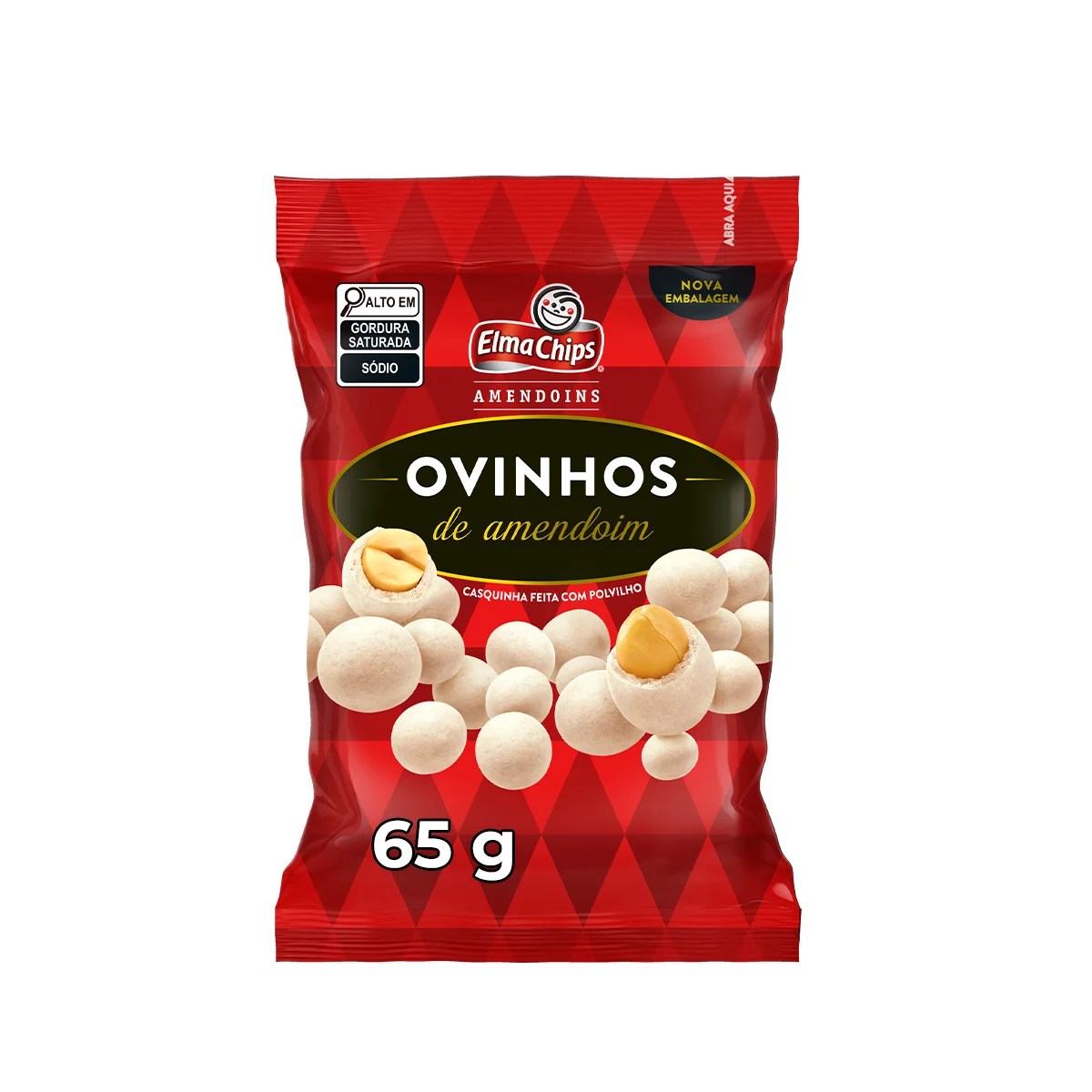 Ovinhos De Amendoim Elma Chips Pacote 65G Pão de Açúcar