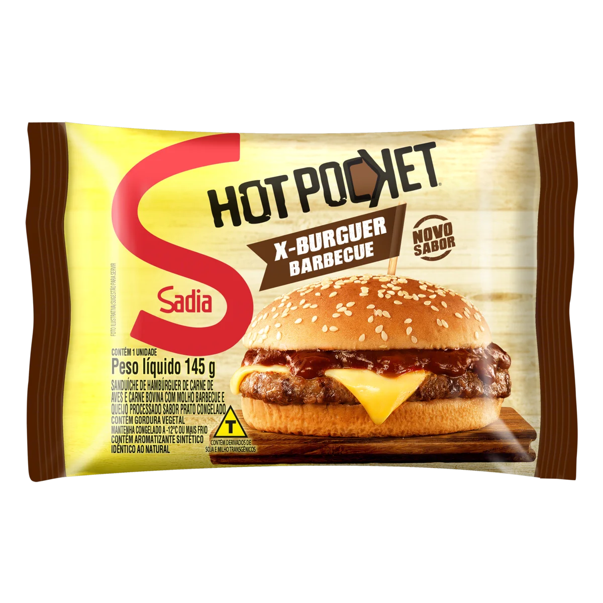 Sanduíche Congelado XBurguer Barbecue Sadia Hot Pocket Pacote 145g