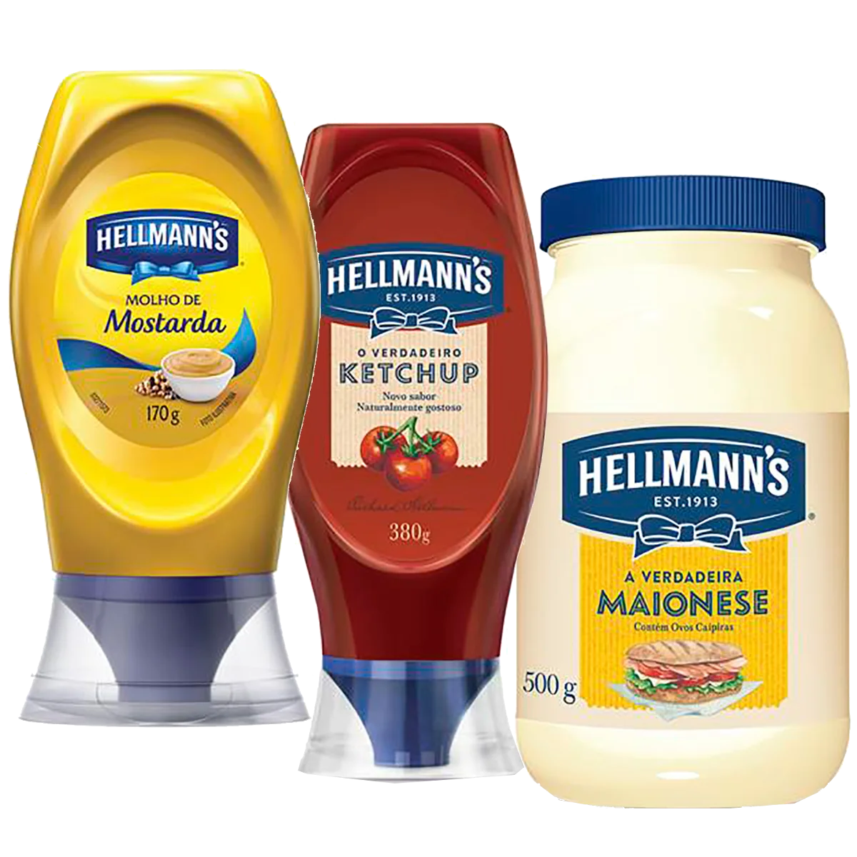 Kit HELLMANN'S com Maionese Pote 500ml + Ketchup Tradicional Squeeze