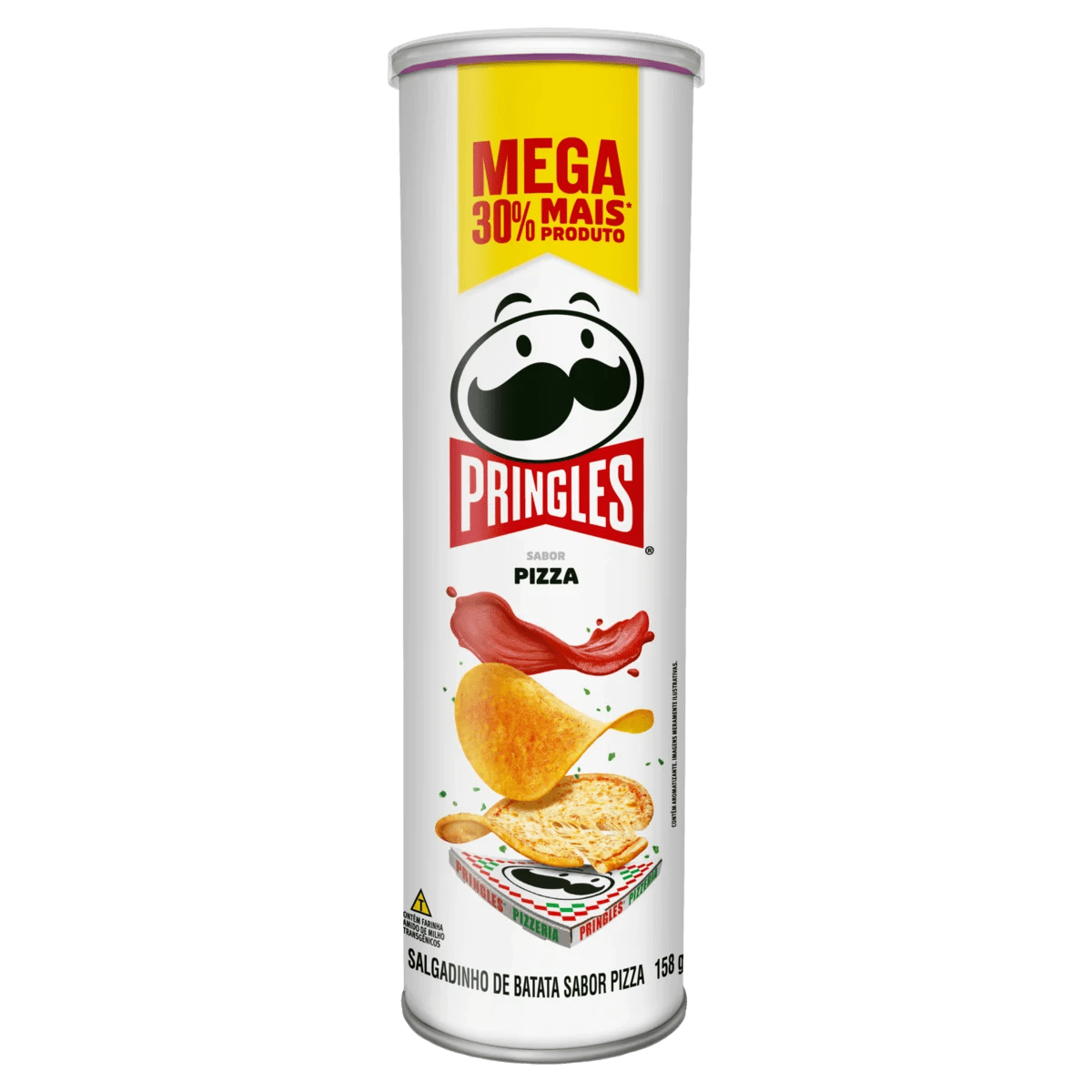 Salgadinho de Batata Pizza Pringles Mega Tubo 158g Pão de Açúcar