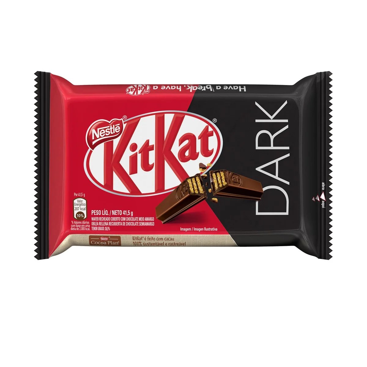 Chocolate KITKAT 4 Fingers Dark 41,5g Pão de Açúcar