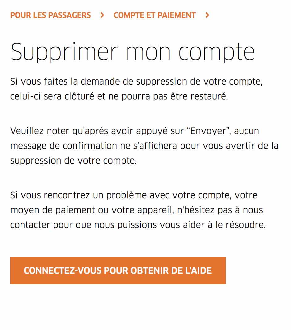 DeleteUber comment supprimer son compte Uber