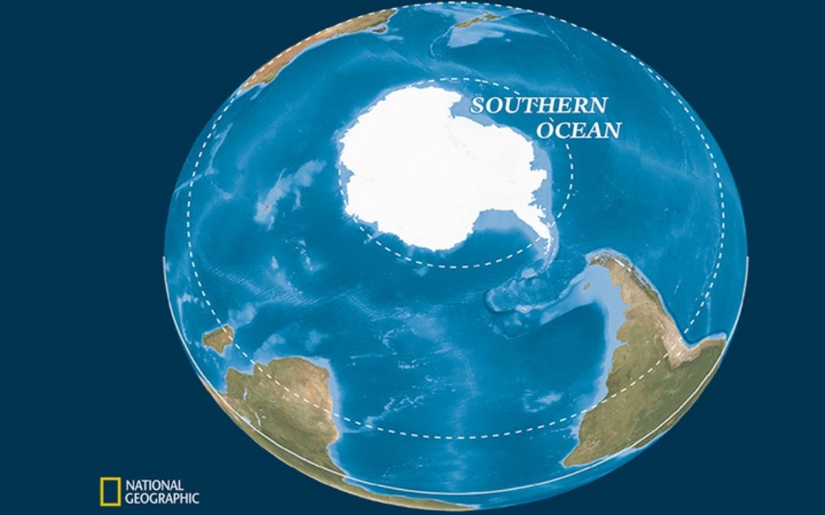 The Best Ocean Austral Carte Du Monde 2023 National Geographic reconnaît l'océan Austral comme 5e océan sur Terre