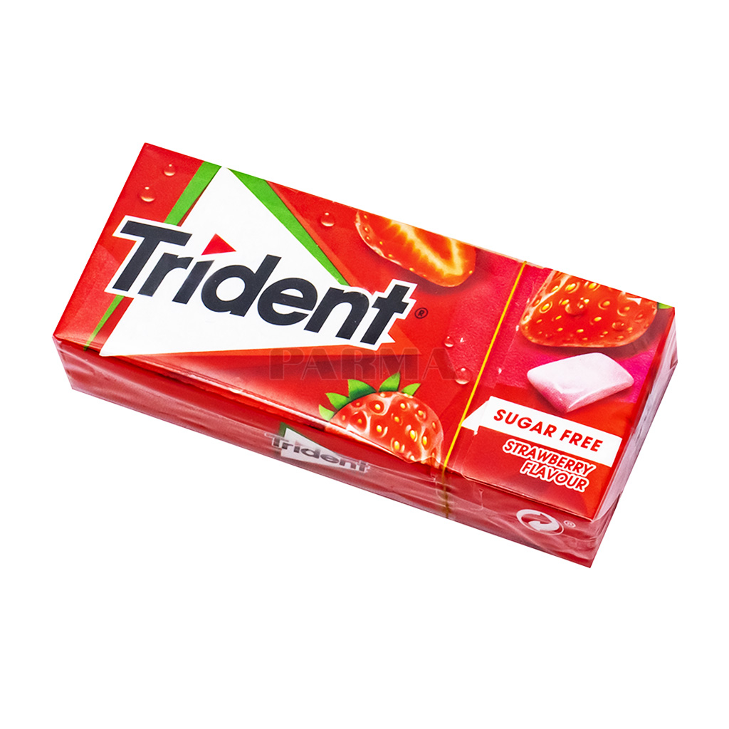 Chewing gum "Trident" strawberry, sugarfree 14g