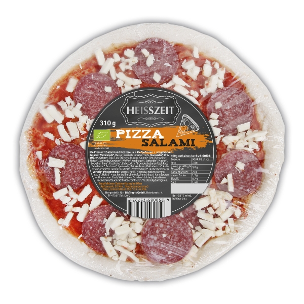 TKPizza Salami Heisszeit Mit Salami und Mozzarella