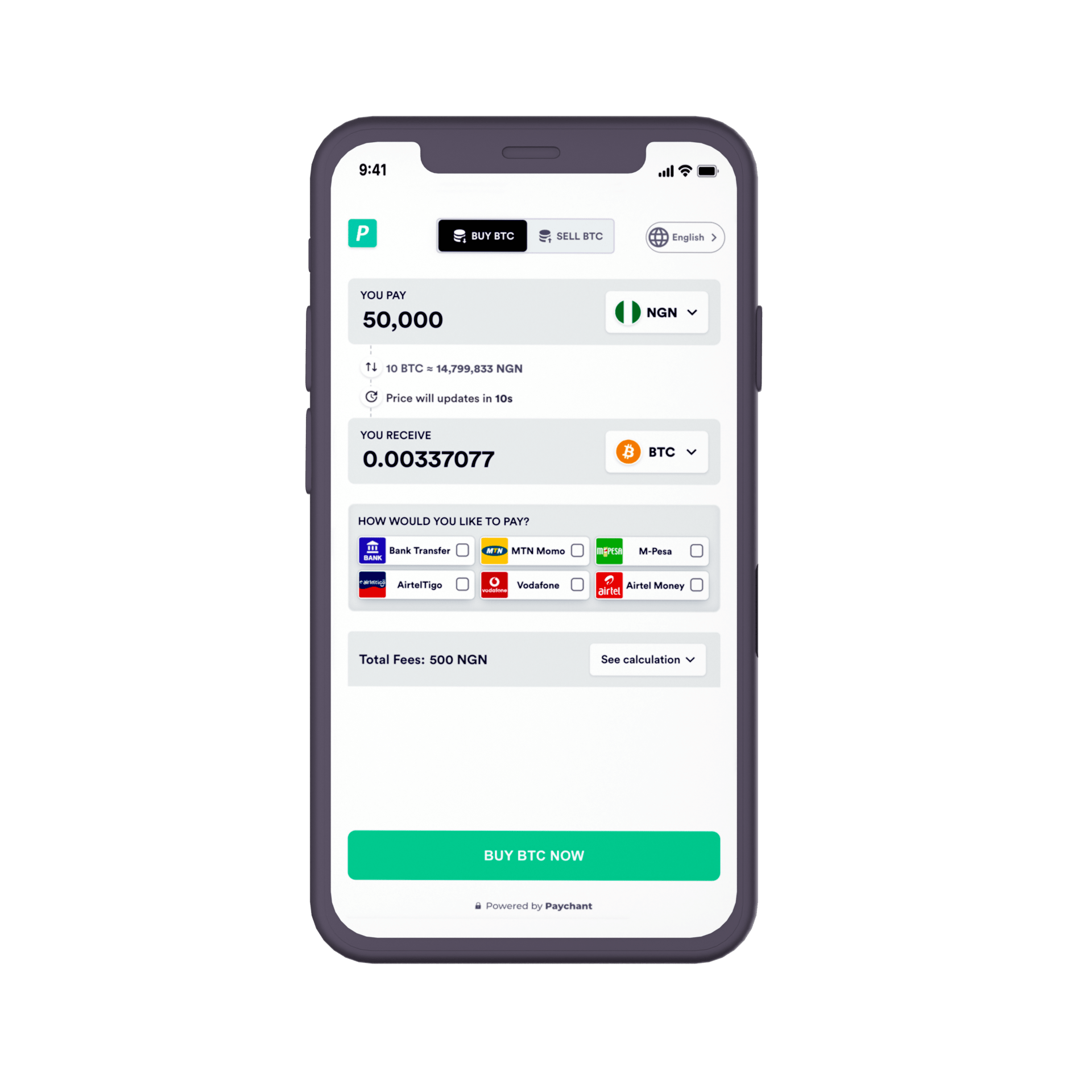 The cheapest and easiest way to buy crypto in your wallet. Pay with a