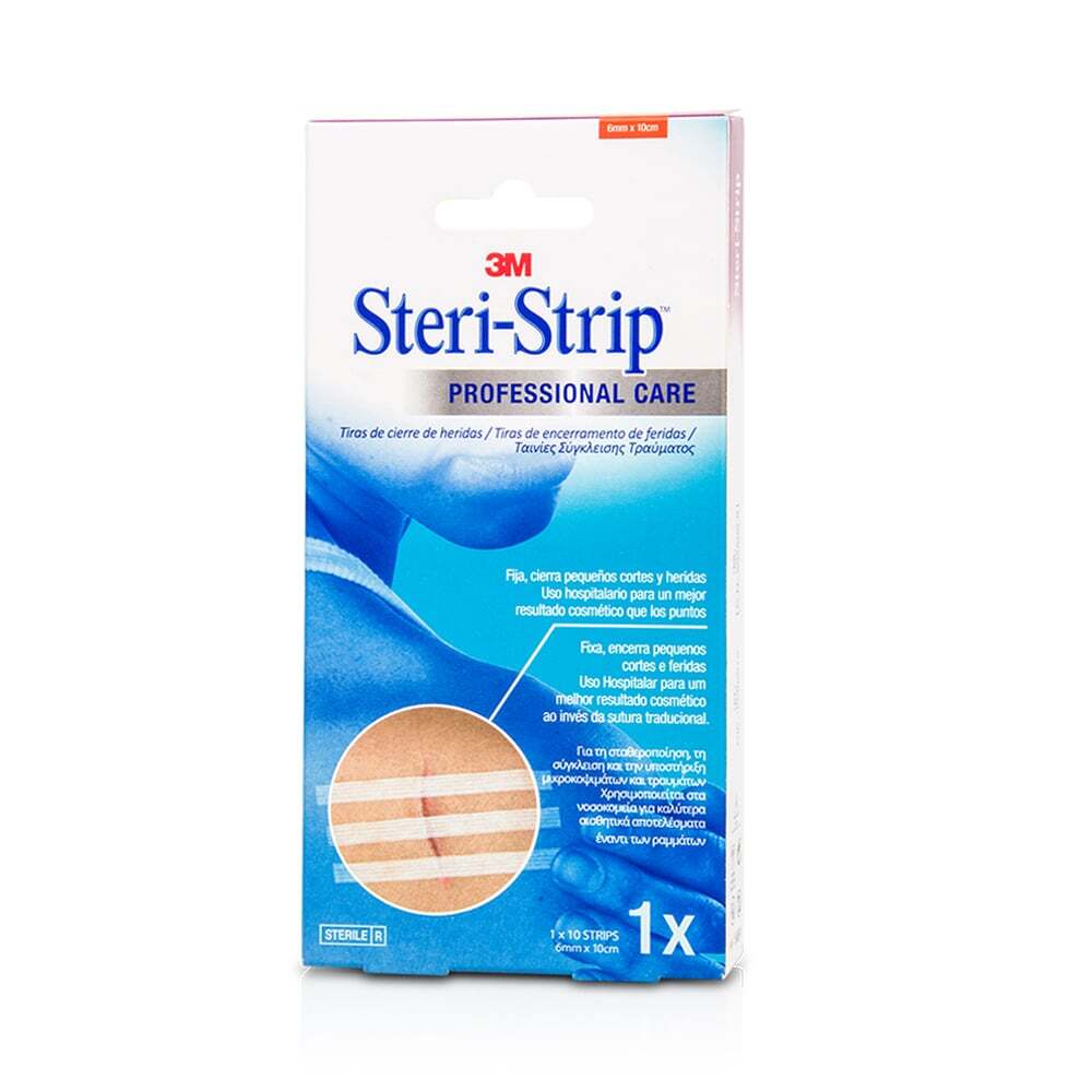 3M STERI STRIP Ταινίες Σύγκλισης Τραύματος (6mmx10cm) 10strips