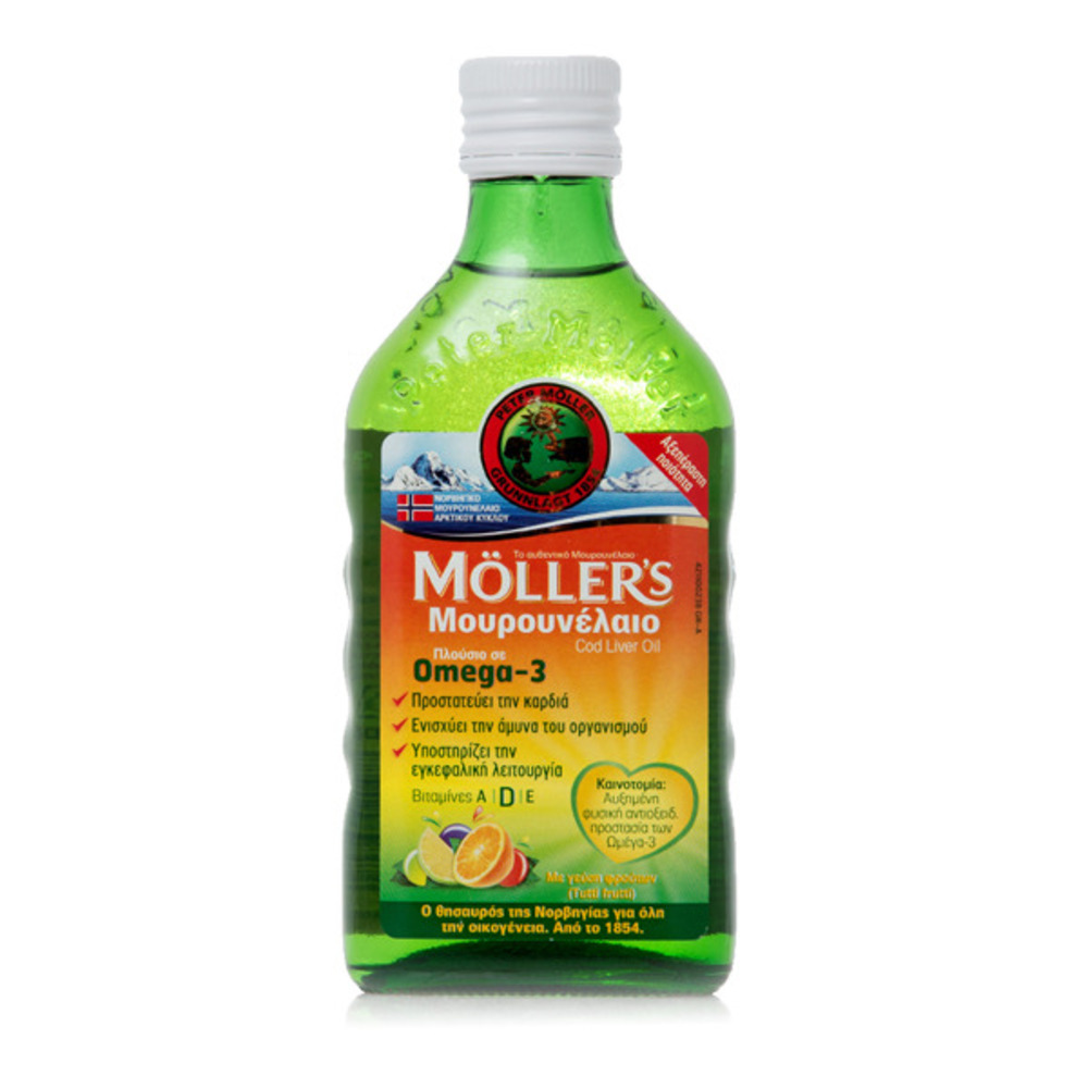 MOLLER'S Μουρουνέλαιο (Cod Liver Oil) Tutti Frutti Flavour 250ml