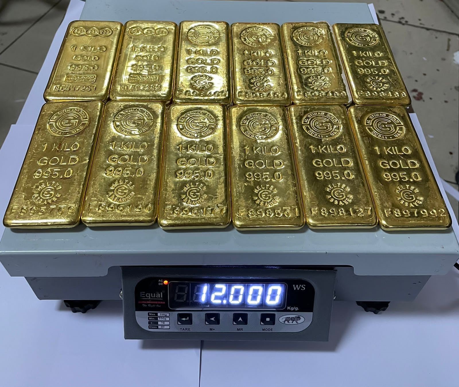 Seizure of 12 Kg of Gold Bars by Mumbai Air Customs from Sudanese; Six