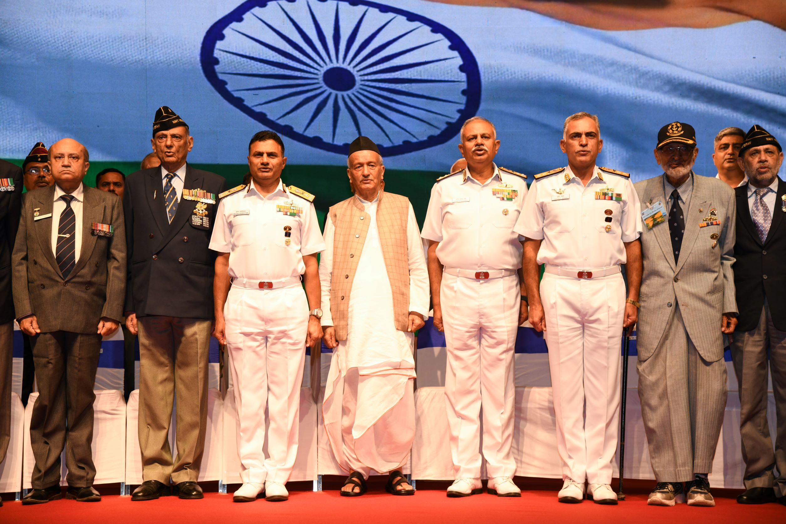 GALLANTRY AWARD WINNERS OF INDIAN NAVY FELICITATED BY GOVERNOR OF