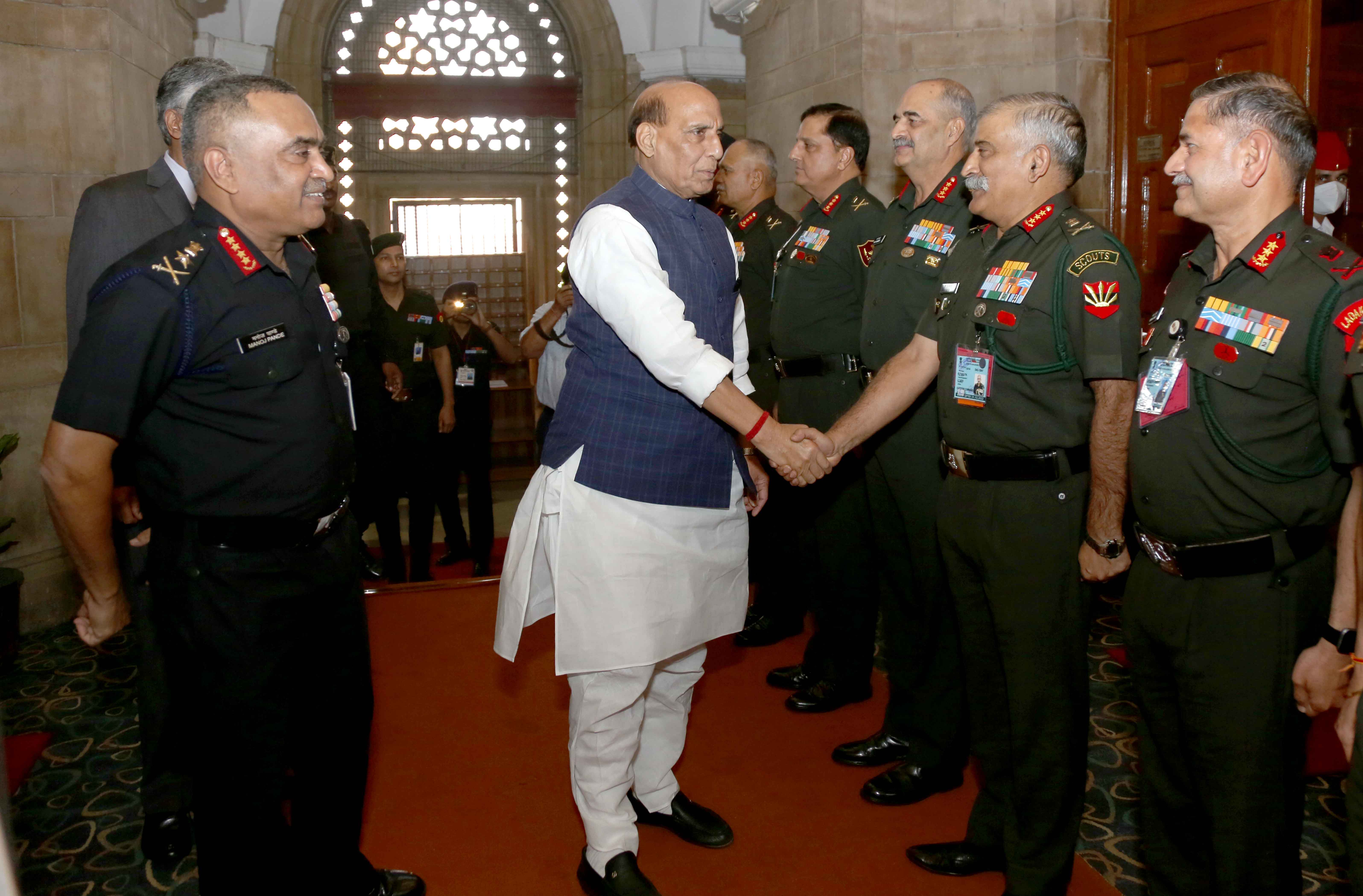Raksha Mantri Interacts with The Senior Leadership of Indian Army