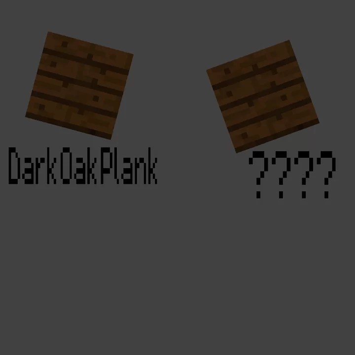 Block texture names for Bedrock Edition