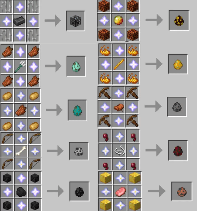 Minecraft Spawn Eggs Recipe