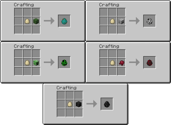 Minecraft Spawn Eggs Recipe