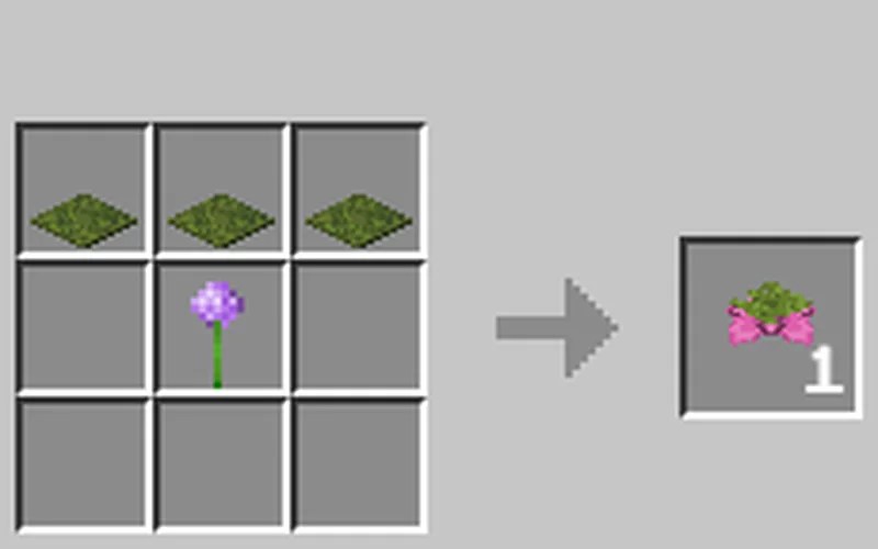 craftable spore blossoms Minecraft Data Pack
