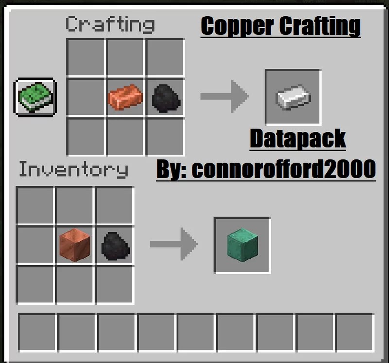 copper crafting Minecraft Data Pack