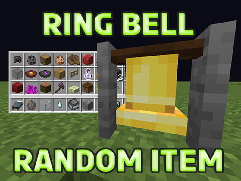 Minecraft but Ringing Bell give you Random Item Minecraft Data Pack