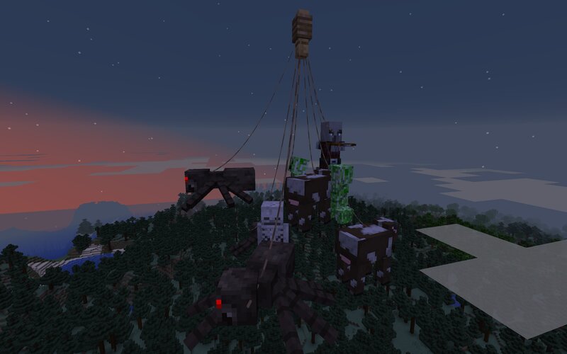 Leash Anything (monsters, villagers, pillagers, not boats) Minecraft Data Pack