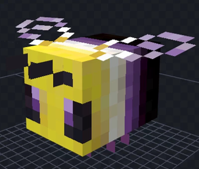 Pride bees "NonBEEinary" Minecraft Mod