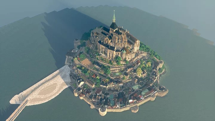 Mont Saint Michel Map Mont Saint-Michel Minecraft Map