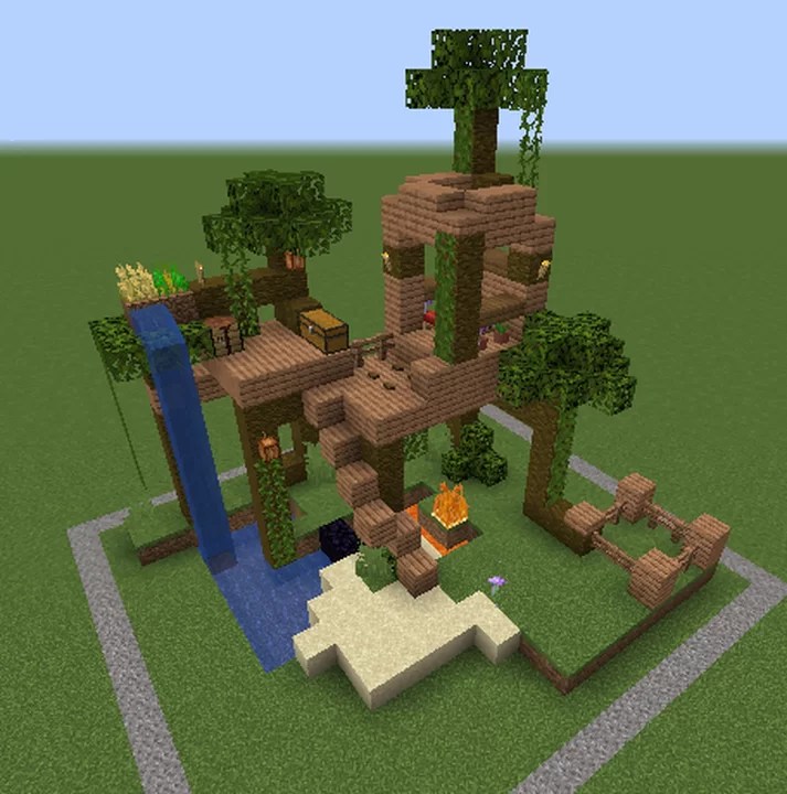 Lego Minecraft: The Jungle Tree House - Rebuilt In Actual Minecraft Minecraft Map