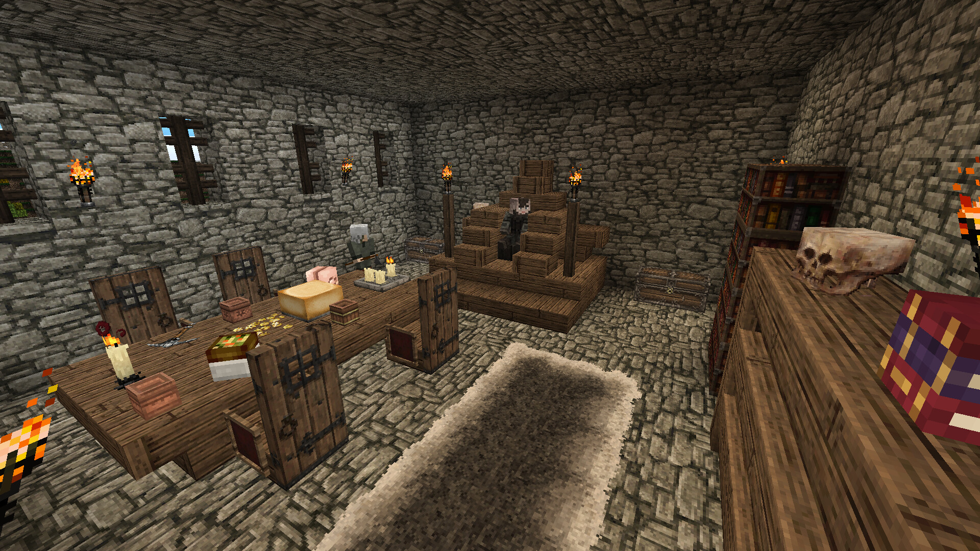 Square stone donjon Minecraft Map