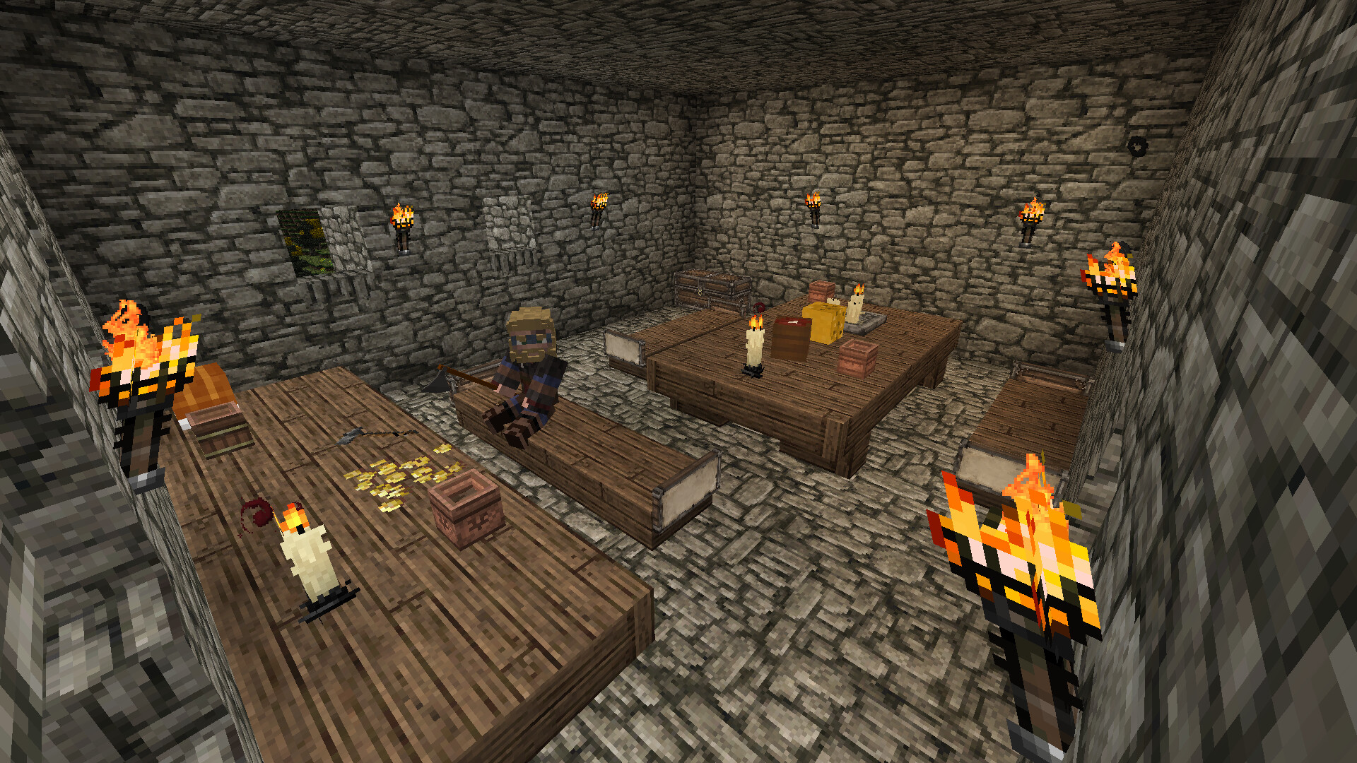 Square stone donjon Minecraft Map