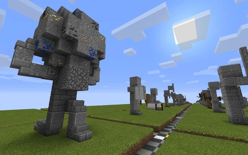 Stone statues figures collection per chunk (schematic download