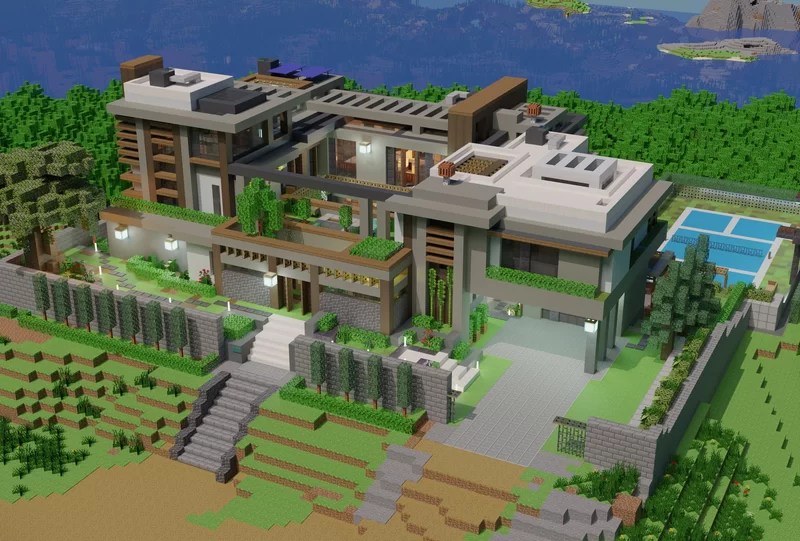 Cool modern mansion[download][Update 091622] Minecraft Map