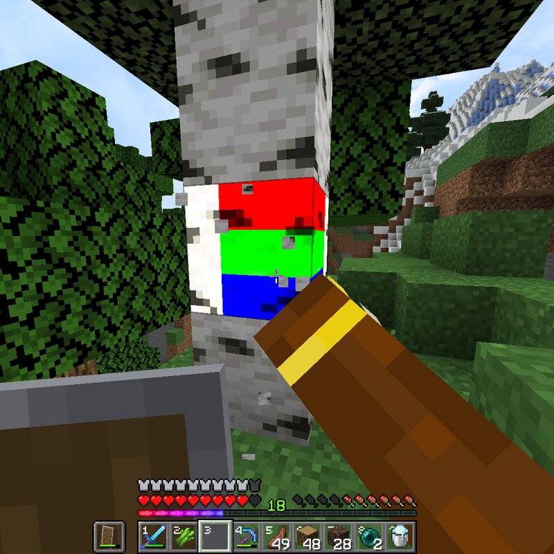 RGB block breaking animation Minecraft Texture Pack