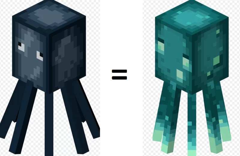 Minecraft Papercraft Squid