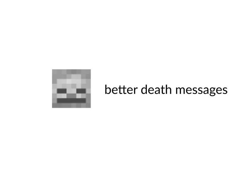 Better Death Messages Minecraft Texture Pack