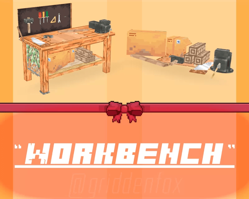 Workbench 3D Model 1.20.2/1.20.1/1.20/1.19.2/1.19.1/1.19/1.18/1.17.1