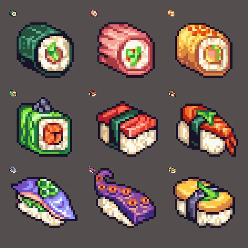 32x32 Sushi icons pack Minecraft Texture Pack